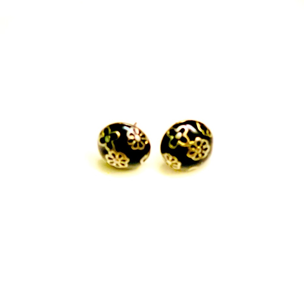 Black Studs with Gold (Fashion Jewelry)